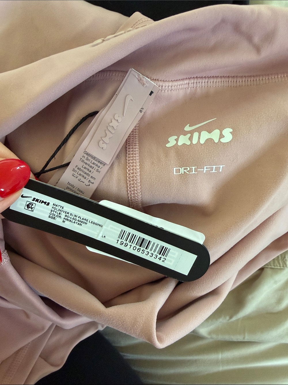 Nike x Skims Matte Foldover Slim Flare Legging In Himalayan - Picture 7 of 7